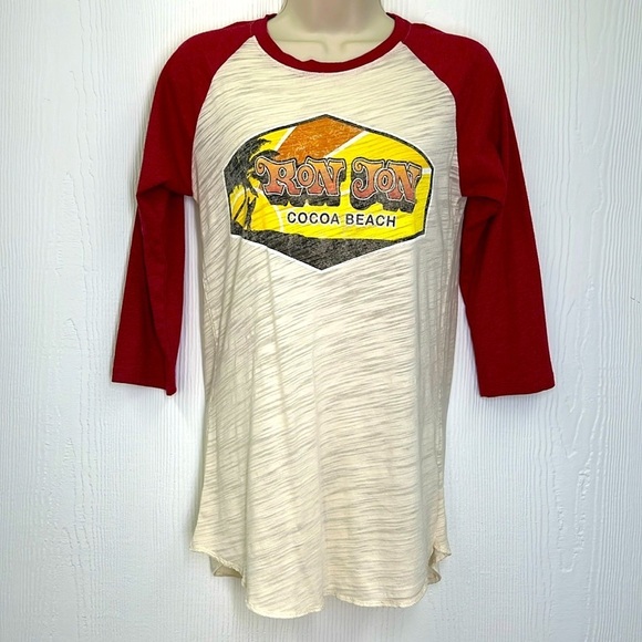 Ron Jon Surf Shop - Ron Jon Cocoa Beach Retro Baseball Graphic Tee Size Small - Picture 1 of 9